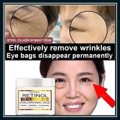 Hyaluronic Acid Collagen Retinol Face Cream Vitamin C Wrinkle Remover 50ml - Image 1 of 4