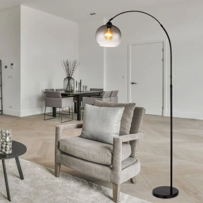 Lampadaire Lumière Arc Lampe Salle à Manger Marbre 1 à Flammes Réglable - Photo 1/4