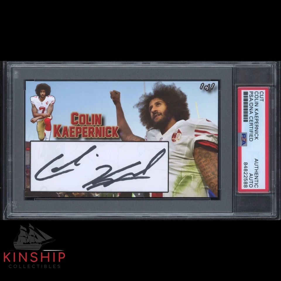 Colin Kaepernick Firmado 3x5 Tarjeta Personalizada Corte PSA ADN Losa Fútbol Automático C1697 Foto 1 de 1
