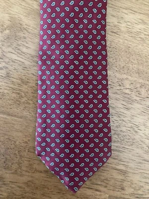 John Henry Men's Necktie Tie Red Made In USA All Silk  - Image 1 of 4