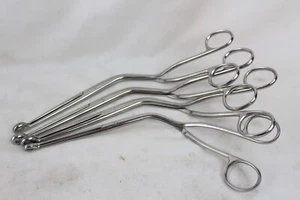 4 Medical Surgical Forceps Hemostat Stainless Curved 10" Surgery SS Pakistan - Picture 1 of 10