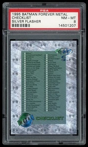 1995 Fleer Batman Forever Metall Siver Flasher #100 Checkliste PSA 8 - Bild 1 von 2