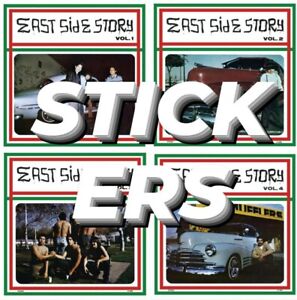 OG - EAST SIDE STORY STICKERS - $2 EACH VOL.1-12 - 4"×4" WEATHER PROOF BACK CUT