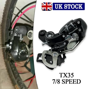 For Shimano Tourney RD TX35 7/8 Speed Direct Mount MTB Rear Mech Derailleur UK - Picture 1 of 9