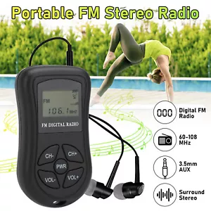 Mini Digital LCD Screen FM Radio Pocket Receiver Stereo Sound w/3.5MM Earphone - Picture 1 of 8