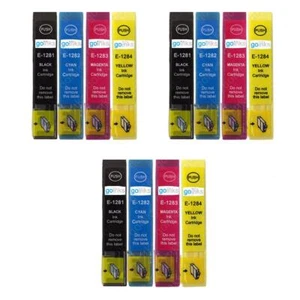 12 Ink Cartridges non-OEM to replace T1281 T1282 T1283 T1284 (T1285) Compatible - Picture 1 of 2
