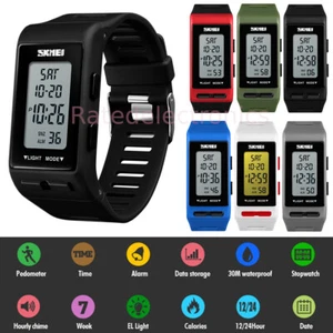 Waterproof SKMEI Digital LED Sport Watch Bracelet Men Women Fashion Wrist Watch - Picture 1 of 18