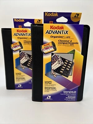 Organizador Kodak Advantix de colección para APS nuevo lote de 2 tiene capacidad para 12 casetes cada uno Foto 1 de 4