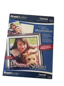 Printworks Photo Paper, Canvas, 8.5 x 11, 17 mil Thickness, 4 Sheets/Pack - 0064 - Picture 1 of 4
