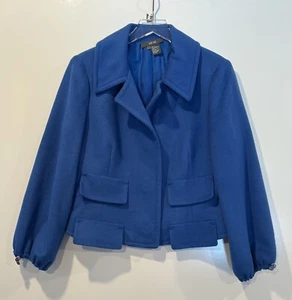 Per Se Womens Blue Cashmere Wool Blazer Jacket Career Size 10 (BR) - Picture 1 of 4