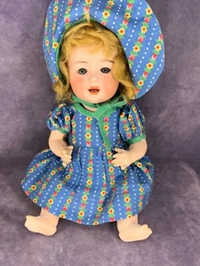 Antique 11" DRGM 259 A&M 327 Character Baby - Original Wig - Amand Marseille - Picture 1 of 17
