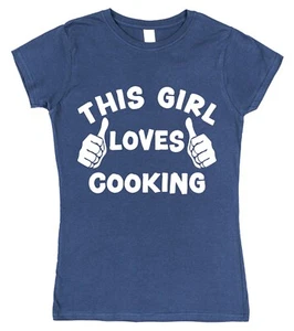 This Guy OR Girl Loves Cooking T-Shirt Unisex Baker Gift Chef Recipes Food Lover - Picture 1 of 24
