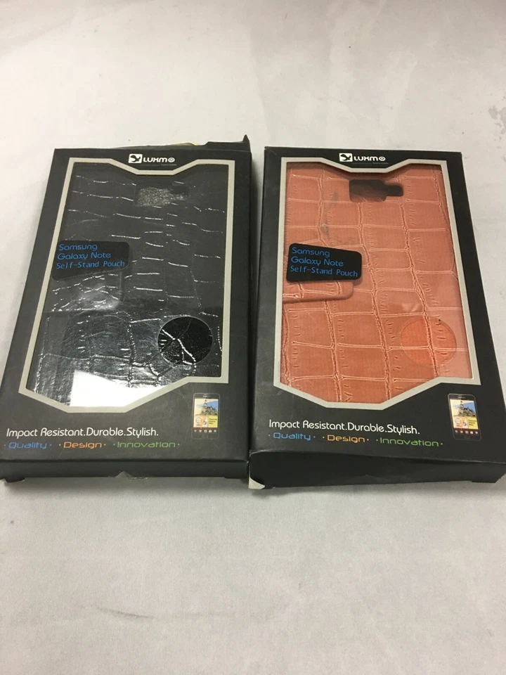 Samsung Galaxy Note Leather Self-standing pouch I717 croc  - Image 1 of 2