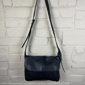 Marks & Spencer Schwarz Leder Schultertasche Handtasche Crossbody Riemen Medium - Bild 1 von 12