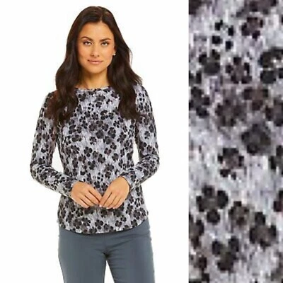 Nuevo Top IBKUL Manga Larga Talla XS Le Leopardo Estampado Animal Golf Tenis Pickleball Foto 1 de 4