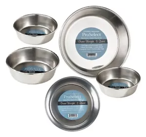 Dog Dishes Dura Weight Heavy Duty Stainless Steel Durable Extra Strong Pet Bowls - Picture 1 of 12