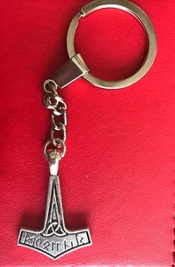 ❤️VIKING THOR'S HAMMER LLAVERO, BOLSO DIJE PLATA TIBETANA en bolsa de regalo - Imagen 1 de 3