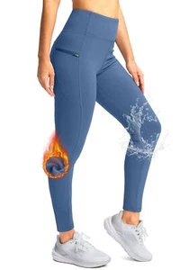 Women's Fleece Lined Winter Leggings Water Resistant High Waisted Thermal Hik... - Picture 1 of 6