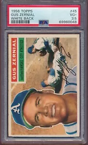 1956 Topps Gus Zernial White Back #45 PSA 3,5!! - Bild 1 von 2