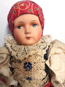 12" Vintage Chicago World's Fair 1933 Czechovak Pavilion Peasant Czech Folk Doll - Picture 1 of 14