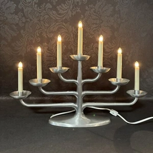 IKEA Rare Kallt 7 Light Aluminum Accent Lamp 22” Windowsill Christmas Menorah - Picture 1 of 23
