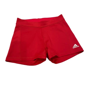Adidas Women's Red Techfit Climalite Compression Biker Shorts Size S - Picture 1 of 8