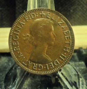 ZIRKULIERT 1957 1/2 PENNY UK MÜNZE (70819) #1 - Bild 1 von 3