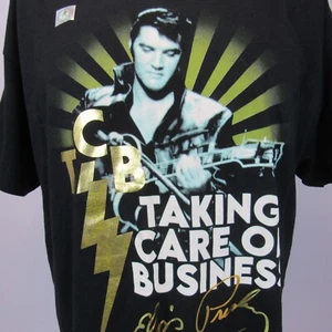 Elvis Presley TCB Taking Care of Business Black T-shirt XL Official Graceland - Picture 1 of 12
