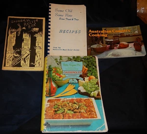 4 VTG Cookbook-Grandmas Recipe,Some Old Some New,Australian Country,Casseroles - Picture 1 of 10