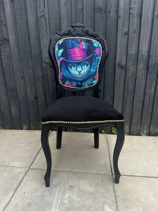 Shabby Chic French Style Dining Bedroom Accent Chair With Cat Design - Picture 1 of 14