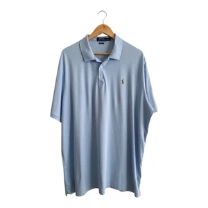 Polo Ralph Lauren Polo Shirt Men's - Size XXL Sky Blue Cotton Pima Soft-Touch - Picture 1 of 7