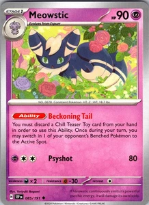 Meowstic Uncommon SV08: Scintille spurgenti 085/191 quasi nuovo - Foto 1 di 1