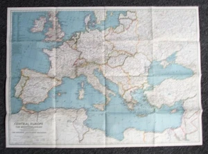 NATIONALGEOGRAPHISCHE KARTE MITTELEUROPA UND DAS MITTELMEER 1939 - Bild 1 von 2