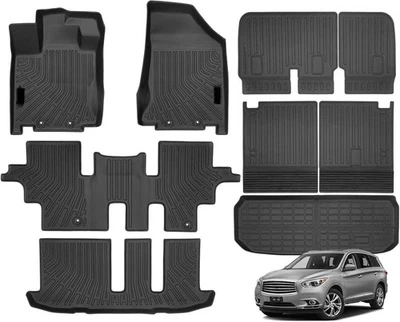 Conjunto de forro de carga tapetes de assoalho para 2013–2020 Nissan Pathfinder Infiniti JX35 QX60 - Imagem 1 de 4