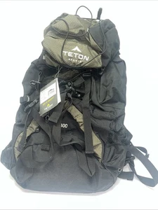 Teton Sports Scout 3400 Internal Frame Backpack 55 Liters Black Green - Picture 1 of 3