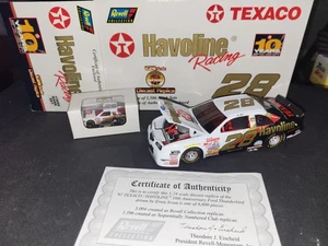#28 Ernie Irvan's Texaco Havoline Thunderbird 1997 Revell Diecast Bank Set - Imagen 1 de 11