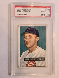 1951 BOMAN EMIL LEONARD # 102 PSA NM-MT 8 - Picture 1 of 2
