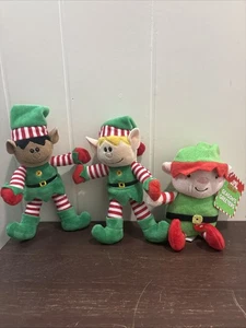 cuddle barn seasons greeter Set Of 3 Elf’s  - Picture 1 of 7