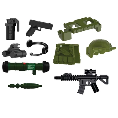 Battle Brick Battle Bag Anti-Tank Weapons Pack for Brick Minifigures - Image 1 of 3