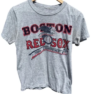 Boston Red Sox Vintage 1986 AL Champions Gray thin t-shirt Size Small - Picture 1 of 6