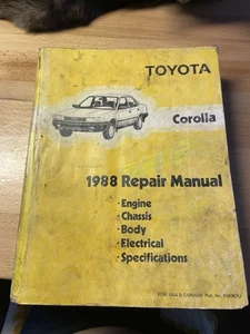 Toyota Corolla 1988 Repair Manual RM067U - Picture 1 of 8