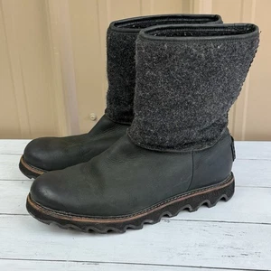Sorel Boots Mad Slip Men’s Size 7.5 waterproof leather & felt wool calf black - Picture 1 of 8