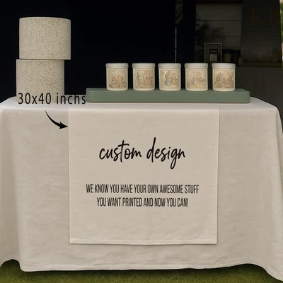 定制品牌标志桌跑者匆忙生产弹出式商店展示个性化 — 第 1/4 张图片