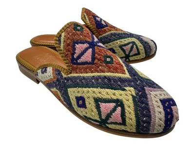 Zapatilla alfombra hecha a mano US-10 (EU-40) (suela-cuero duro. forro-piel de cordero) mujer Foto 1 de 4