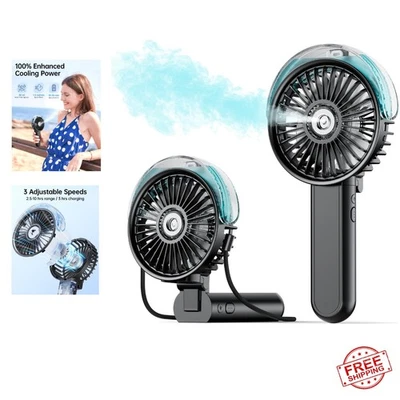 Портативный распылительный вентилятор - 180° складной ручной с баком 30 мл, USB-перезаряжаемый - Изображение 1 из 4