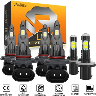 LED Headlight High+Low+Fog Light Kit For Chevy Suburban 1500 2500 2001-2006 - Image 1 of 4