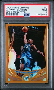 2004 TOPPS CHROME GOLD REFRACTOR ANTAWN JAMISON #142 87/99 PSA 9 - Picture 1 of 2