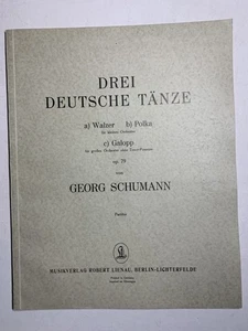Notas. Schumann. Tres danzas alemanas. Opus 79.  Partitura. - Imagen 1 de 1