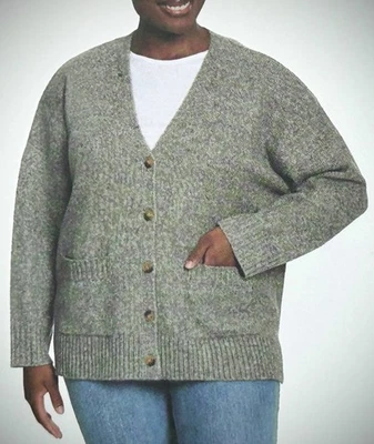 New ELLA MOSS Womens Size XXL Button Up Cardigan Sweater NWT Relaxed Fit Green - Image 1 of 4