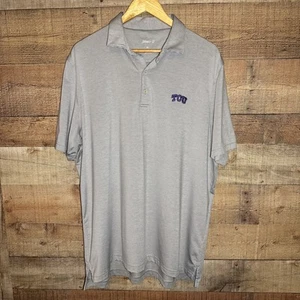 *Lot of 2* Johnnie-O Lyndon Striped TCU Horned Frogs Men’s Polo Shirts size XL - Picture 1 of 16